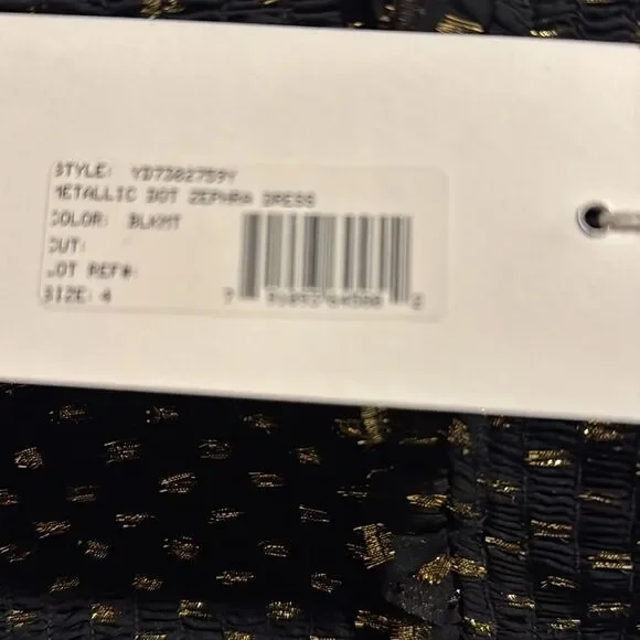 Likely Zephra Metallic Dot Dress Size 4 - Picture 9 of 9